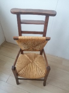 Prie-dieu paillé à vendre